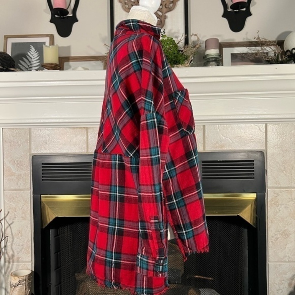Umgee Cozy Button Down Plaid Flannel - image 3